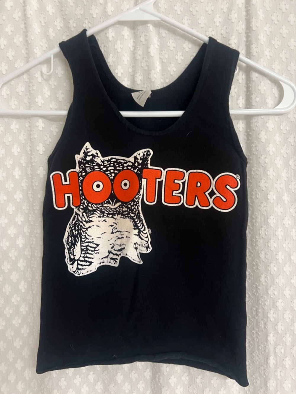 Hooters Black Tank with Orange & White Owl Logo
